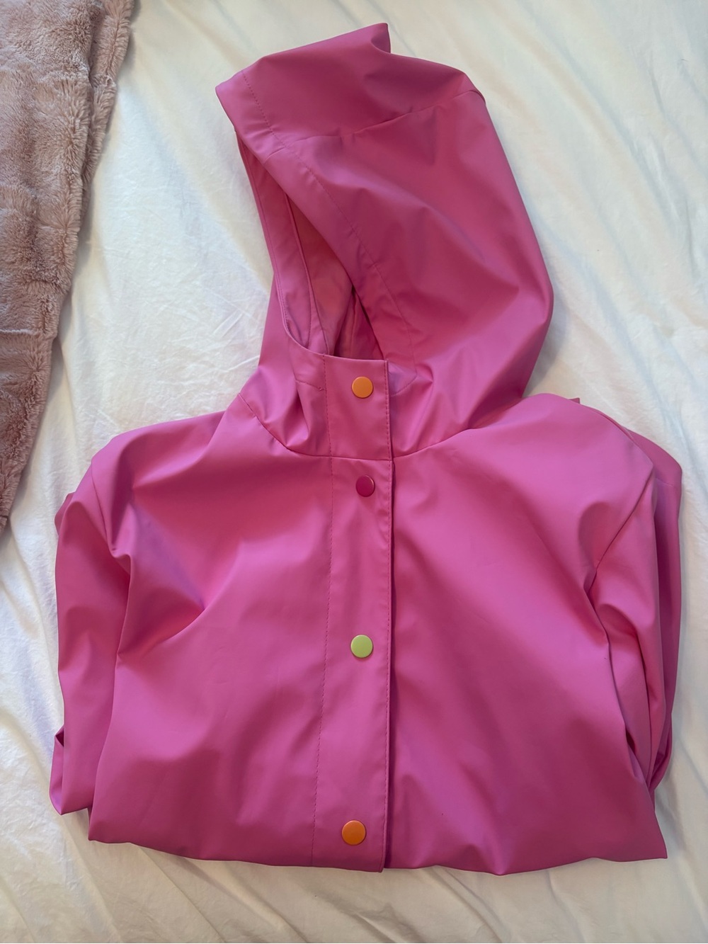 Girls pink raincoat